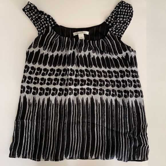 Kenneth Cole Black and White Sleeveless Blouse - Picture 1 of 4